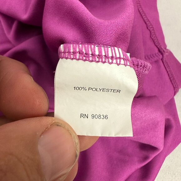 Sport-Tek Women's V-Neck Short Sleeved T-Shirt Size L Purple - Picture 4 of 5